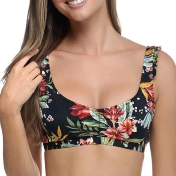 Body Glove Women's Standard Sweety Scoop Neck Bikini Top Swimsuit Black XS - Picture 1 of 7